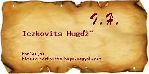 Iczkovits Hugó névjegykártya